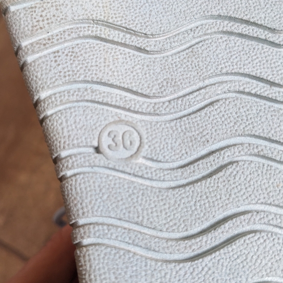 Made In Peru Ego Leather Platform Lace Up Sneaker Shoes Size 5.5/6 Blue - Picture 15 of 15